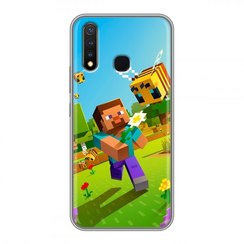 Дизайнерский силиконовый чехол для Vivo Y19 Майнкрафт Minecraft