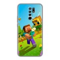 Дизайнерский силиконовый чехол для Xiaomi RedMi 9 Майнкрафт Minecraft