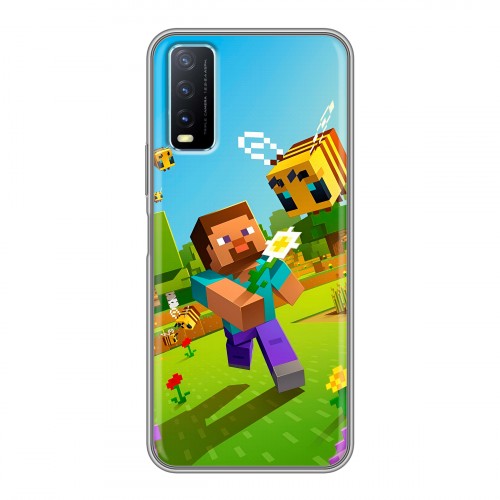 Дизайнерский силиконовый чехол для Vivo Y20 Майнкрафт Minecraft