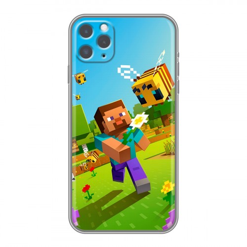 Дизайнерский силиконовый чехол для Iphone 12 Майнкрафт Minecraft