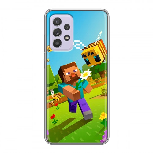Дизайнерский силиконовый чехол для Samsung Galaxy A52 Майнкрафт Minecraft