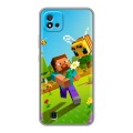 Дизайнерский силиконовый чехол для Realme C20 Майнкрафт Minecraft