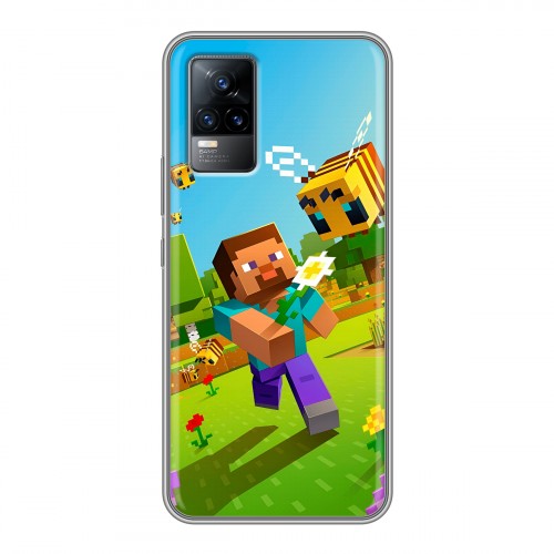 Дизайнерский силиконовый чехол для Vivo V21e Майнкрафт Minecraft