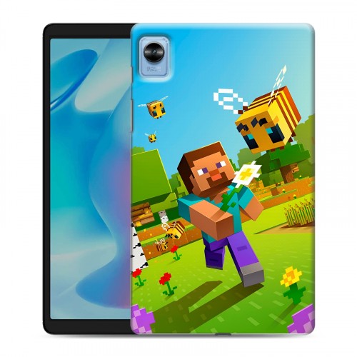 Дизайнерский силиконовый чехол для Realme Pad Mini Майнкрафт Minecraft