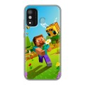 Дизайнерский силиконовый чехол для Itel A27 Майнкрафт Minecraft