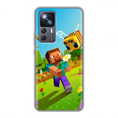 Дизайнерский силиконовый чехол для Xiaomi 12T Майнкрафт Minecraft