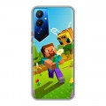 Дизайнерский силиконовый чехол для Tecno Pova 4 Майнкрафт Minecraft