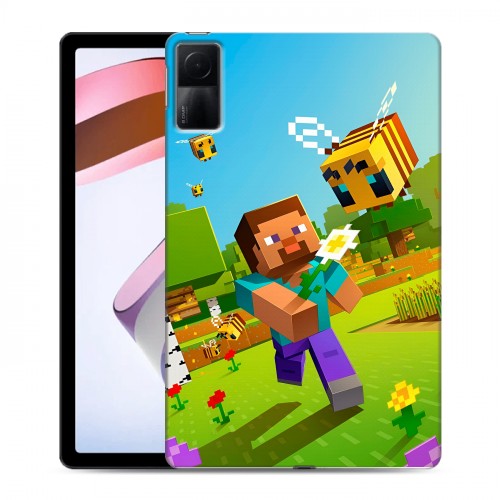 Дизайнерский силиконовый чехол для Xiaomi RedMi Pad Майнкрафт Minecraft