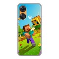 Дизайнерский пластиковый чехол для OPPO Reno8 T Майнкрафт Minecraft