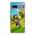 Дизайнерский силиконовый чехол для Google Pixel 7A Майнкрафт Minecraft