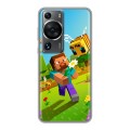 Дизайнерский силиконовый чехол для Huawei P60 Майнкрафт Minecraft