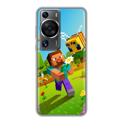 Дизайнерский силиконовый чехол для Huawei P60 Майнкрафт Minecraft