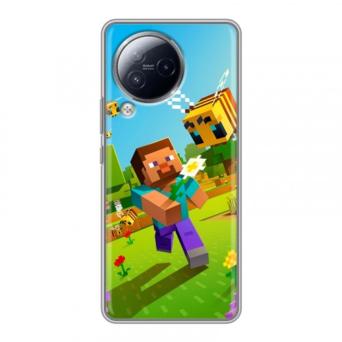 Дизайнерский силиконовый чехол для Xiaomi Civi 3 Майнкрафт Minecraft
