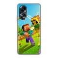 Дизайнерский силиконовый чехол для OPPO A58 4G Майнкрафт Minecraft