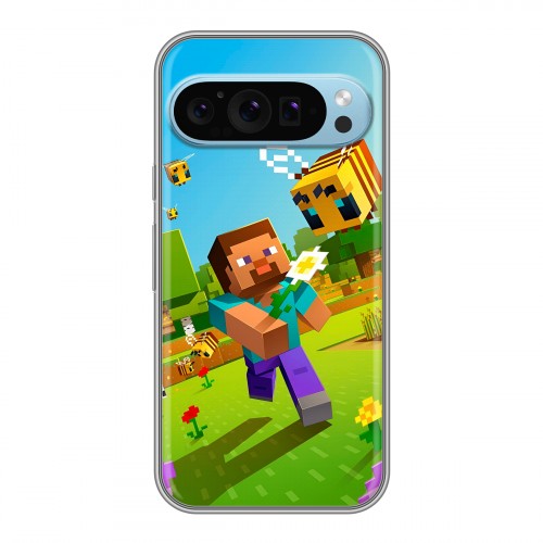 Дизайнерский силиконовый чехол для Google Pixel 9 Майнкрафт Minecraft