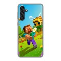 Дизайнерский силиконовый чехол для Samsung Galaxy M55 Майнкрафт Minecraft