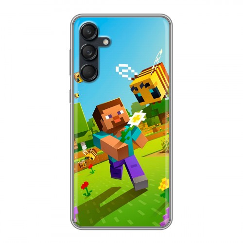 Дизайнерский силиконовый чехол для Samsung Galaxy M55 Майнкрафт Minecraft