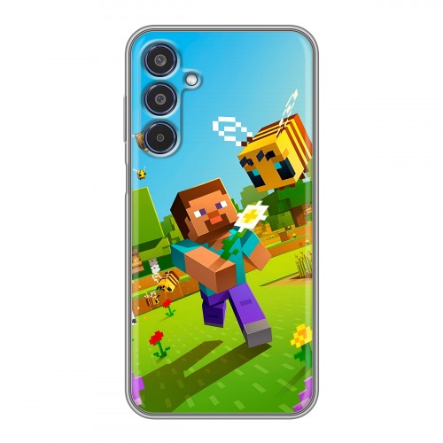 Дизайнерский силиконовый чехол для Samsung Galaxy M35 Майнкрафт Minecraft