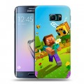 Дизайнерский силиконовый чехол для Samsung Galaxy S6 Edge Майнкрафт Minecraft