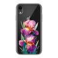 Полупрозрачный дизайнерский пластиковый чехол для Iphone Xr Цветы орхидеи