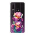 Полупрозрачный дизайнерский силиконовый с усиленными углами чехол для Vivo Y17 Цветы орхидеи
