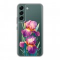 Полупрозрачный дизайнерский силиконовый чехол для Samsung Galaxy S22 Цветы орхидеи