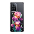 Полупрозрачный дизайнерский пластиковый чехол для OPPO A57s Цветы орхидеи