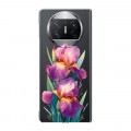 Полупрозрачный дизайнерский пластиковый чехол для Huawei Mate X3 Цветы орхидеи