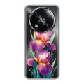 Полупрозрачный дизайнерский силиконовый чехол для Itel RS4 Цветы орхидеи