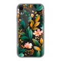 Полупрозрачный дизайнерский пластиковый чехол для Iphone Xr Цветы паттерн