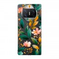 Полупрозрачный дизайнерский пластиковый чехол для Huawei Mate X3 Цветы паттерн