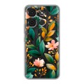 Полупрозрачный дизайнерский пластиковый чехол для Itel A60s Цветы паттерн