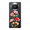 Полупрозрачный дизайнерский пластиковый чехол для Huawei Mate X3 Цветы
