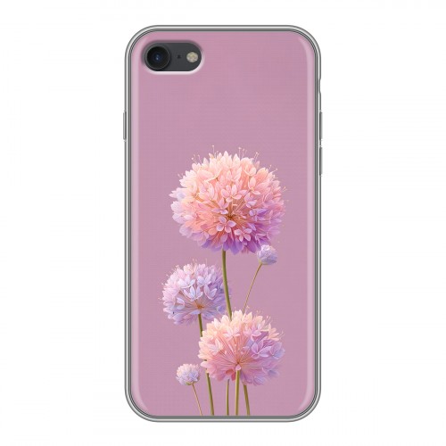Полупрозрачный дизайнерский силиконовый чехол для Iphone 7 Цветы