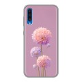 Полупрозрачный дизайнерский пластиковый чехол для Samsung Galaxy A50 Цветы