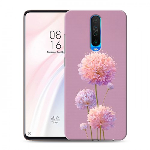 Полупрозрачный дизайнерский пластиковый чехол для Xiaomi RedMi K30 Цветы