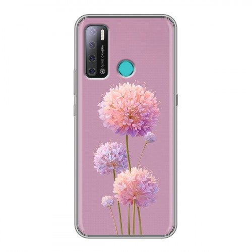 Полупрозрачный дизайнерский силиконовый с усиленными углами чехол для Tecno Pouvoir 4 Цветы