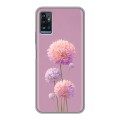 Полупрозрачный дизайнерский пластиковый чехол для ZTE Blade A71 Цветы