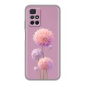 Полупрозрачный дизайнерский силиконовый чехол для Xiaomi Redmi 10 Цветы