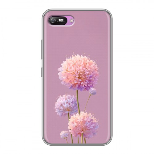 Полупрозрачный дизайнерский силиконовый с усиленными углами чехол для Itel A25 Цветы