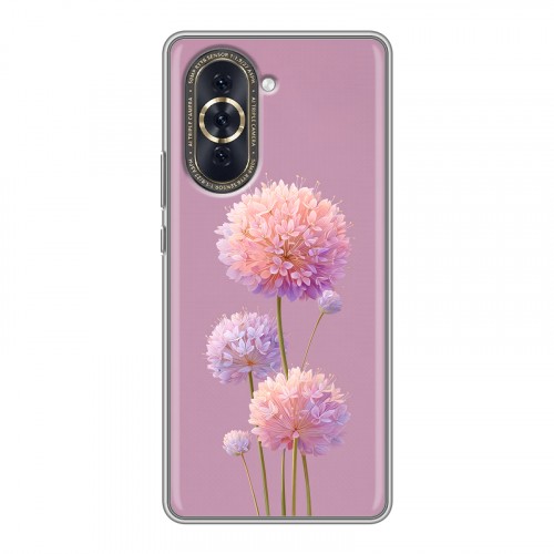 Полупрозрачный дизайнерский пластиковый чехол для Huawei Nova 10 Цветы