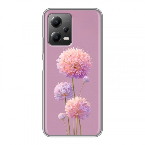 Полупрозрачный дизайнерский силиконовый чехол для Xiaomi Poco X5 Цветы