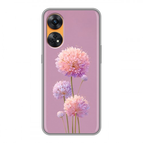 Полупрозрачный дизайнерский пластиковый чехол для OPPO Reno8 T Цветы
