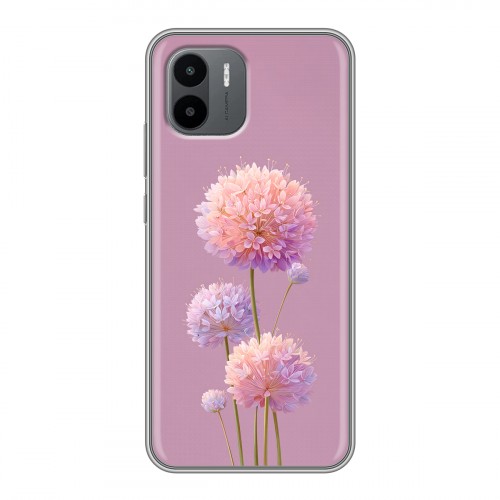 Полупрозрачный дизайнерский силиконовый чехол для Xiaomi Redmi A2 Цветы