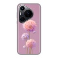 Полупрозрачный дизайнерский пластиковый чехол для Huawei Pura 70 Pro Цветы