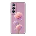 Полупрозрачный дизайнерский пластиковый чехол для Realme C65 Цветы