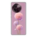 Полупрозрачный дизайнерский пластиковый чехол для Vivo V30e Цветы