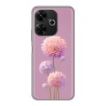 Полупрозрачный дизайнерский пластиковый чехол для RedMi 13 4G Цветы