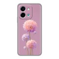 Полупрозрачный дизайнерский пластиковый чехол для Vivo Y28 Цветы