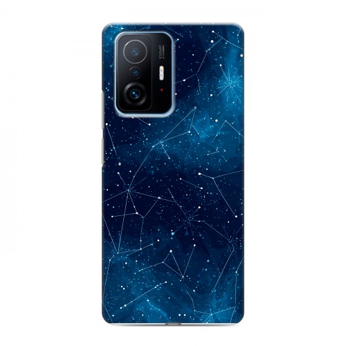 Полупрозрачный дизайнерский силиконовый с усиленными углами чехол для Xiaomi 11T Космос звезды